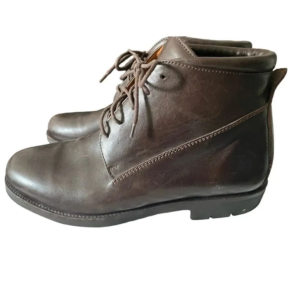 COLE HAAN MEN’S LEATHER SHOES SIZE 11.5 dark brown vibram sole